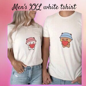 Men's White T-Shirt With Bubu Or Dudu In A Blue Hat